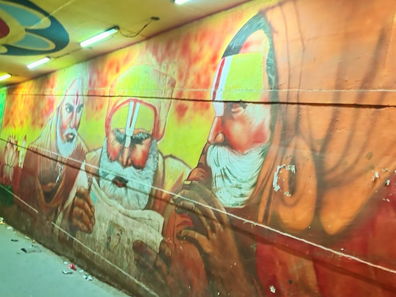 Spiritual Solitude on Walls: Sadhu Street Art Vibes