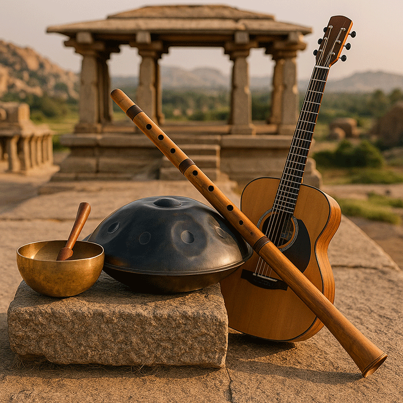 Hampi’s Healing Sound Session: A Serene Morning at Hippie Village